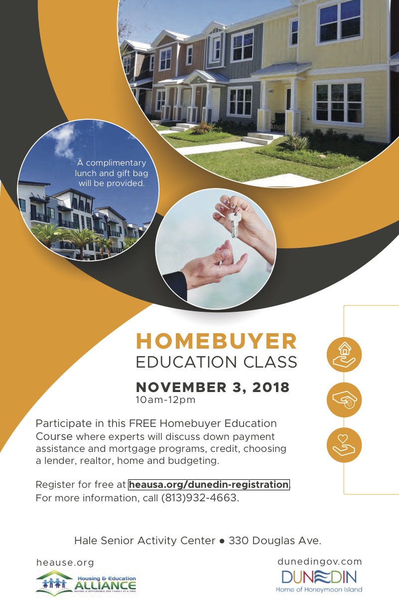 Dunedin Homebuyer Education Workshop Registration | Housing & Education